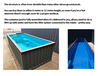 Outdoor Swimming pool Container